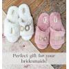 imageDearfoams Womens Bride and Bridesmaid Gifts I Do Crew Matching Bridal Slippers for Wedding and Bachelorette PartyI Do Crew Pale Mauve