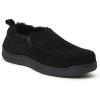 imageDearfoams Mens Suede Closed Back SlipperBlack