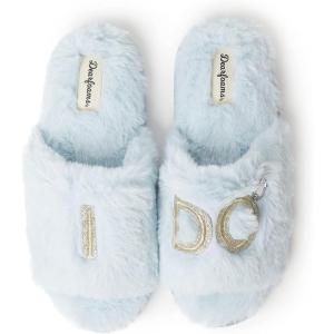imageDearfoams Womens Bride and Bridesmaid Gifts I Do Crew Matching Bridal Slippers for Wedding and Bachelorette PartyI Do Blue