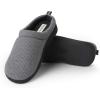 imageDearfoams Womens Nathan Waffle Knit Clog SlipperDark Heather Grey