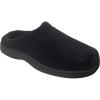 imageDearfoams Mens Microfiber Terry Clog with Memory Foam Slippers Medium Black
