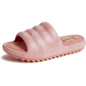 imageDearfoams Womens Gemini Wave Eva Slide SlipperPink Bisque