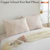 imageDearfoams Copper Infused Knit Bed Pillows StandardQueen Size 20quotx28quot 2 Count