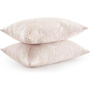 imageDearfoams Copper Infused Knit Bed Pillows StandardQueen Size 20quotx28quot 2 Count