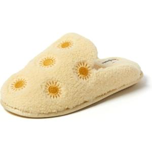 imageDearfoams Womens Fuzzy Mom Easter Valentines Mothers Day SlippersYellow