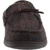 imageDearfoams Gifts for Men Dad Brother Husband  Mens Moccasin Slippers  Breathable Memory Foam Toby Mens SlipperBrown Plaid