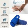 imageDearfoams Mens Adjustable IndoorOutdoor Memory Foam Machine Washable Summer Slide SlipperOcean Blue