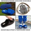 imageDearfoams Mens Adjustable IndoorOutdoor Memory Foam Machine Washable Summer Slide SlipperOcean Blue