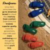 imageDearfoams Mens Adjustable IndoorOutdoor Memory Foam Machine Washable Summer Slide SlipperOcean Blue