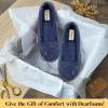 imageDearfoams Womens Cozy Memory Foam Indoor Rebecca Closed Back House Ballet Slipper with Wide WidthsBlue Stary Night