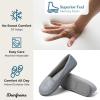 imageDearfoams Womens Cozy Memory Foam Indoor Rebecca Closed Back House Ballet Slipper with Wide WidthsGrey Stary Night