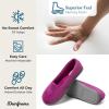 imageDearfoams Womens Cozy Memory Foam Indoor Rebecca Closed Back House Ballet Slipper with Wide WidthsMystic Purple