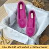 imageDearfoams Womens Cozy Memory Foam Indoor Rebecca Closed Back House Ballet Slipper with Wide WidthsMystic Purple