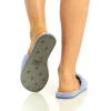 imageDearfoams Womens Indoor Fuzzy Memory Foam Cloud Slip On Beatrice House Slide SlipperIceberg