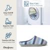 imageDearfoams Womens Memory Foam Washable Leslie Clog House Slipper with Wide WidthsBlue Multi