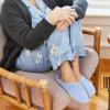 imageDearfoams Womens Memory Foam Washable Leslie Clog House Slipper with Wide WidthsPeacoat Navy Terry
