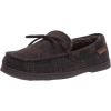 imageDearfoams Gifts for Men Dad Brother Husband  Mens Moccasin Slippers  Breathable Memory Foam Toby Mens SlipperBrown Plaid