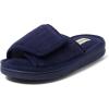 imageDearfoams Womens Adjustable IndoorOutdoor Machine Washable Memory Foam SlidePeacoat