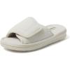 imageDearfoams Womens Adjustable IndoorOutdoor Machine Washable Memory Foam SlideWhite