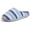 imageDearfoams Womens Memory Foam Washable Leslie Clog House Slipper with Wide WidthsBlue Multi