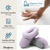 imageDearfoams Gifts for Women Mom Sister Wife  Fuzzy Fluffy Memory Foam Slipper  Hannah Knit Clog House Shoe House SlipperLight Purple