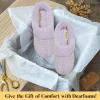 imageDearfoams Womens Fuzzy Memory Foam Cable Knit Claire Clog House Slipper with Wide WidthsLight Purple