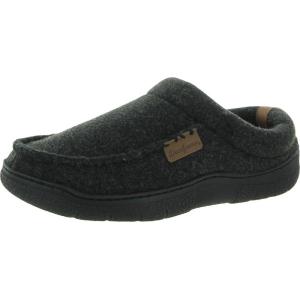imageDearfoams Mens Brendan IndoorOutdoor Breathable Memory Foam Clog House Shoe with Wide WidthsDark Black