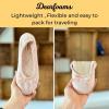 imageDearfoams Womens Layla Ballerina Slipper with Memory Foam Soft Tie Bow and Suede SoleDusty Pink
