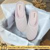 imageDearfoams Womens Fuzzy Slipon Slippers Warm Cozy Soft Lightweight Memory Foam Indoor Leslie House ShoesFresh Pink Terry