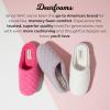imageDearfoams Womens Fuzzy Slipon Slippers Warm Cozy Soft Lightweight Memory Foam Indoor Leslie House ShoesFresh Pink Terry
