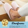 imageDearfoams Womens Fuzzy Slipon Slippers Warm Cozy Soft Lightweight Memory Foam Indoor Leslie House ShoesFresh Pink Terry
