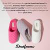 imageDearfoams Womens Fuzzy Slipon Slippers Warm Cozy Soft Lightweight Memory Foam Indoor Leslie House ShoesMulti Stripes Terry