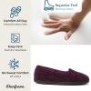 imageDearfoams Womens Rebecca Chenille Closed Back SlipperAubergine Chenille
