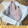 imageDearfoams Womens Rebecca Chenille Closed Back SlipperPurple Flowers