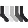 imageDearfoams Ladies 5 Pair Pack Everyday Super Soft Ultimate Comfort Multicolor Assorted Easy Care Scallop Edge Crew Socks