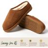 imageDearfoams Mens Grafton Shearling IndoorOutdoor Clog SlipperChestnut Quilted