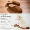 imageDearfoams Mens Grafton Shearling IndoorOutdoor Clog SlipperChestnut Quilted