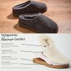 imageDearfoams Mens Grafton Shearling IndoorOutdoor Clog SlipperGrey Quilted