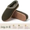imageDearfoams Mens Grafton Shearling IndoorOutdoor Clog SlipperLoden Taping