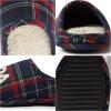 imageDearfoams Mens Papa Bear SlipperBlue Tartan Plaid