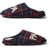 imageDearfoams Mens Papa Bear SlipperBlue Tartan Plaid