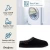 imageDearfoams Mens Warner IndoorOutdoor Memory Foam Comfort Clog SlipperBlack