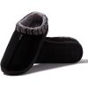 imageDearfoams Mens Warner IndoorOutdoor Memory Foam Comfort Clog SlipperBlack