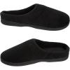 imageDearfoams Womens IndoorOutdoor Memory Foam Darcy Microfiber Velour Clog Wide Widths Slipper Smokey Purple MediumBlack