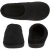 imageDearfoams Womens IndoorOutdoor Memory Foam Darcy Microfiber Velour Clog Wide Widths Slipper Smokey Purple MediumBlack