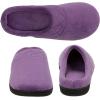 imageDearfoams Womens IndoorOutdoor Memory Foam Darcy Microfiber Velour Clog Wide Widths Slipper Smokey Purple MediumSmokey Purple 2
