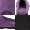imageDearfoams Womens IndoorOutdoor Memory Foam Darcy Microfiber Velour Clog Wide Widths Slipper Smokey Purple MediumSmokey Purple 2