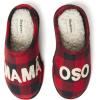 imageDearfoams Womens Mama Bear SlipperRed Mam Oso