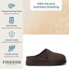 imageFireside by Dearfoams Mens Grafton Shearling IndoorOutdoor Clog SlipperCoffee