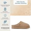 imageFireside by Dearfoams Mens Grafton Shearling IndoorOutdoor Clog SlipperSand